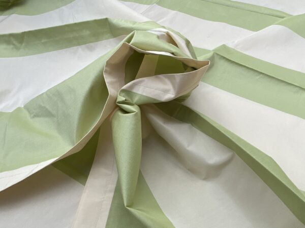 1 Berkbox97 Length 2.4yds Plains Textures by Scalamandre Riviera Stripe Cannes Green White Wool Silk MSRP USD364/yd