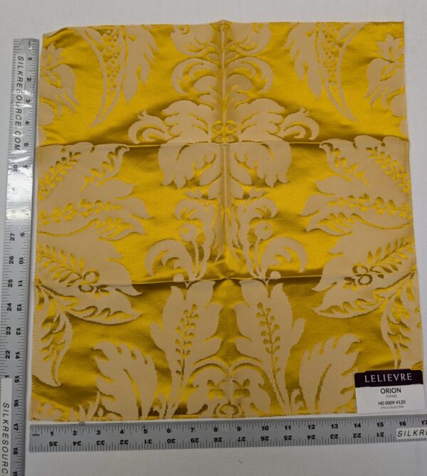 Special Order Scalamandre Lelievre Paris Orion Topaze Yellow Damask Historic Cotton Silk MSRP USD 1090/y