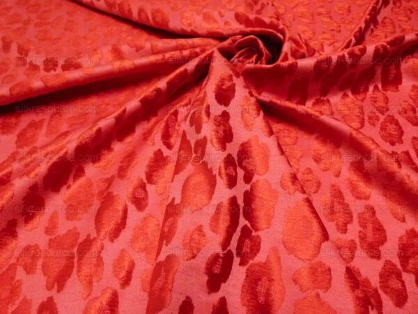 Chita Tangerine From Scalamandre Silky & Heavy Velvet Leopard Cheetah Safari MSRP USD 312/Y