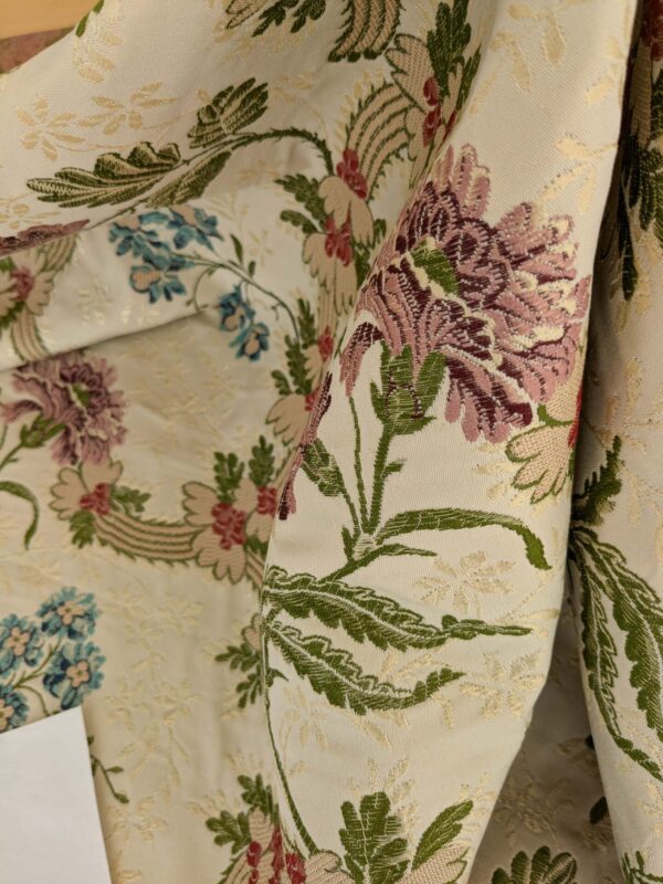 3.2 yards Scalamandre Floral Botanical White Cream Green Upholstery