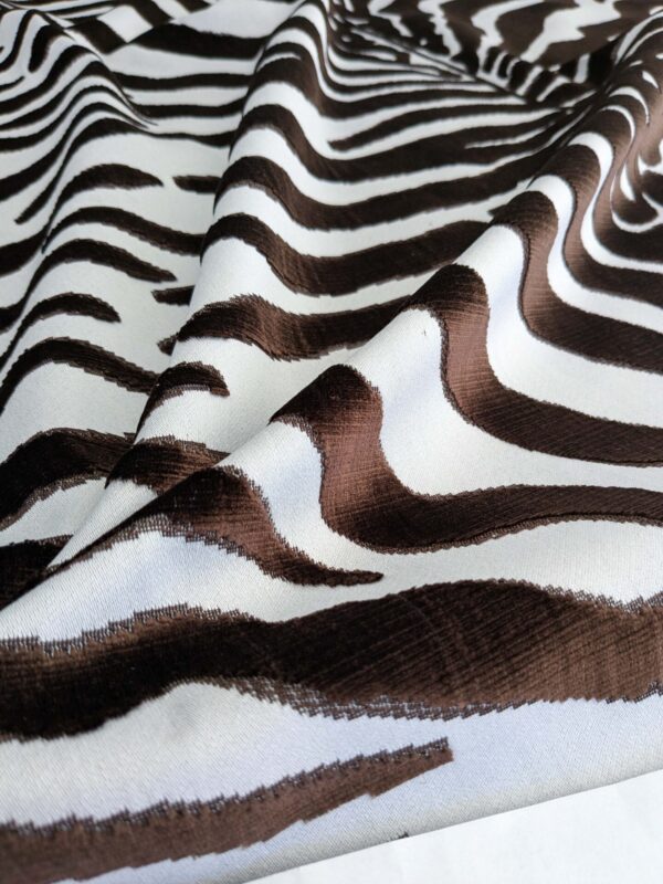 By yard Scalamandre El Morocco Espresso Zebra Silk Velvet White Brown Black Safari MSRP USD 498/y