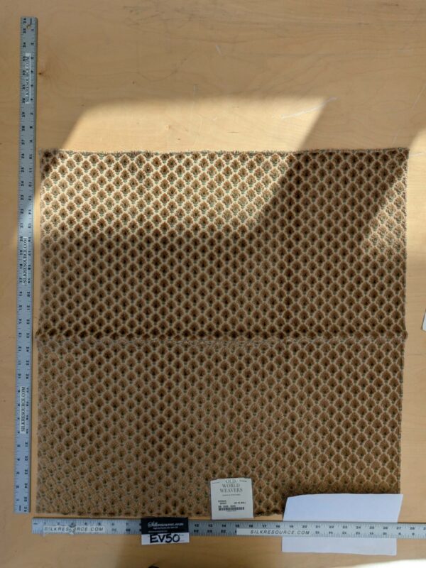 45 EV50 26" x 27" Scalamandre  Old World Weavers Verrier Wheat Gold Black Diamond Ogee MSRP USD 668/y
