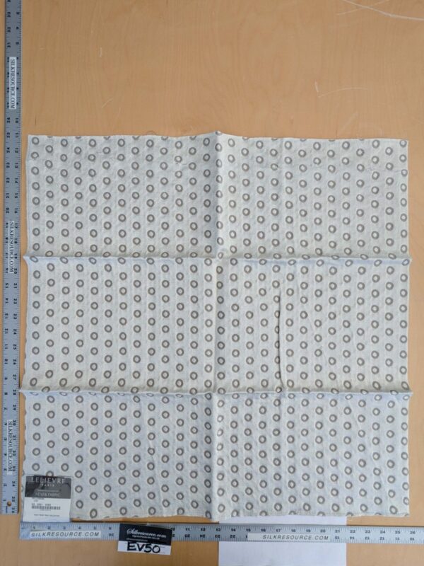 83 EV50 24" x 26" Square Scalamandre Lelievre Paris Pelligrina Lys Cream White Dot Circle Small Scale MSRP USD 300+/y