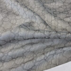 20 EV52 2.4y x 55"wide Scalamandre Christian Fischbacher Julie Light Gray Sheer Small Scale