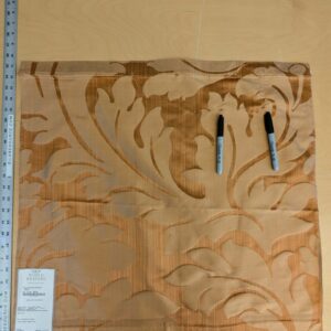 3 EV53 26"x 27" Square Scalamandre Old World Weavers Villa Regina Damask Spice Brown 100% Silk Renaissance MSRP USD500+