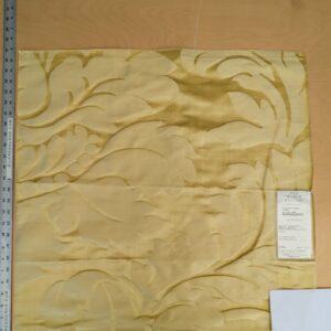 6 EV53 26"x 27" Square Scalamandre Old World Weavers Villa Regina Damask Lemon Yellow 100% Silk Renaissance MSRP USD500+