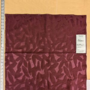 24 EV53 Square Scalamandre Christian Fischbacher Sunset Park Wine Deep Red Botanical Foliage MSRP USD350+