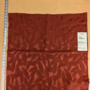26 EV53 Square Scalamandre Christian Fischbacher Sunset Park Persimmon Red Botanical Foliage MSRP USD350+