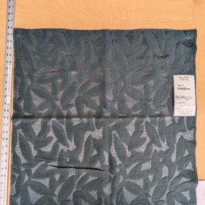 26 EV53 Square Scalamandre Christian Fischbacher Sunset Park Teal Blue Botanical Foliage MSRP USD350+
