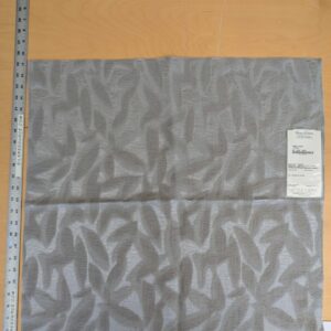 27 EV53 Square Scalamandre Christian Fischbacher Sunset Park Silver Gray Botanical Foliage MSRP USD350+