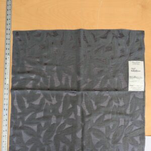 28 EV53 Square Scalamandre Christian Fischbacher Sunset Park Thunder Dark Gray Botanical Foliage MSRP USD350+