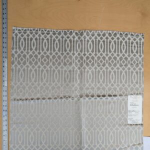 33 EV53 Square Scalamandre Aldeco Ryad Dyor Silver on Taupe Gray Brown Fretwork Lattice Geometric MSRP USD200+