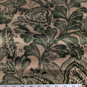 Scalamandre Fonthill Cranbrook Printed Velvet Forest Rich Emerald Green Printed Renaissance Floral Jacobean MSRP $368/Y